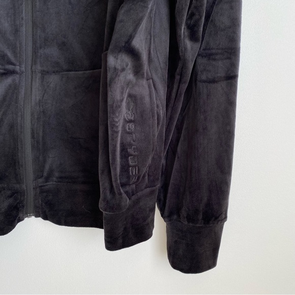 Spyder Women's Full Zip Front Velour Fleece Jacket, Black, Size S,M,XL - Picture 5 of 15